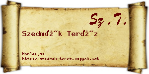 Szedmák Teréz névjegykártya